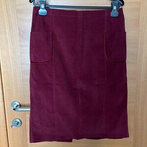 Maternity Fine Corduroy Skirt with Velvet Trim NWT, Size S